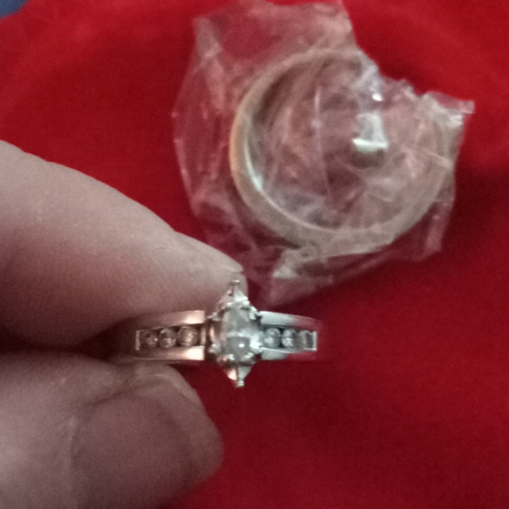 White Gold wedding set